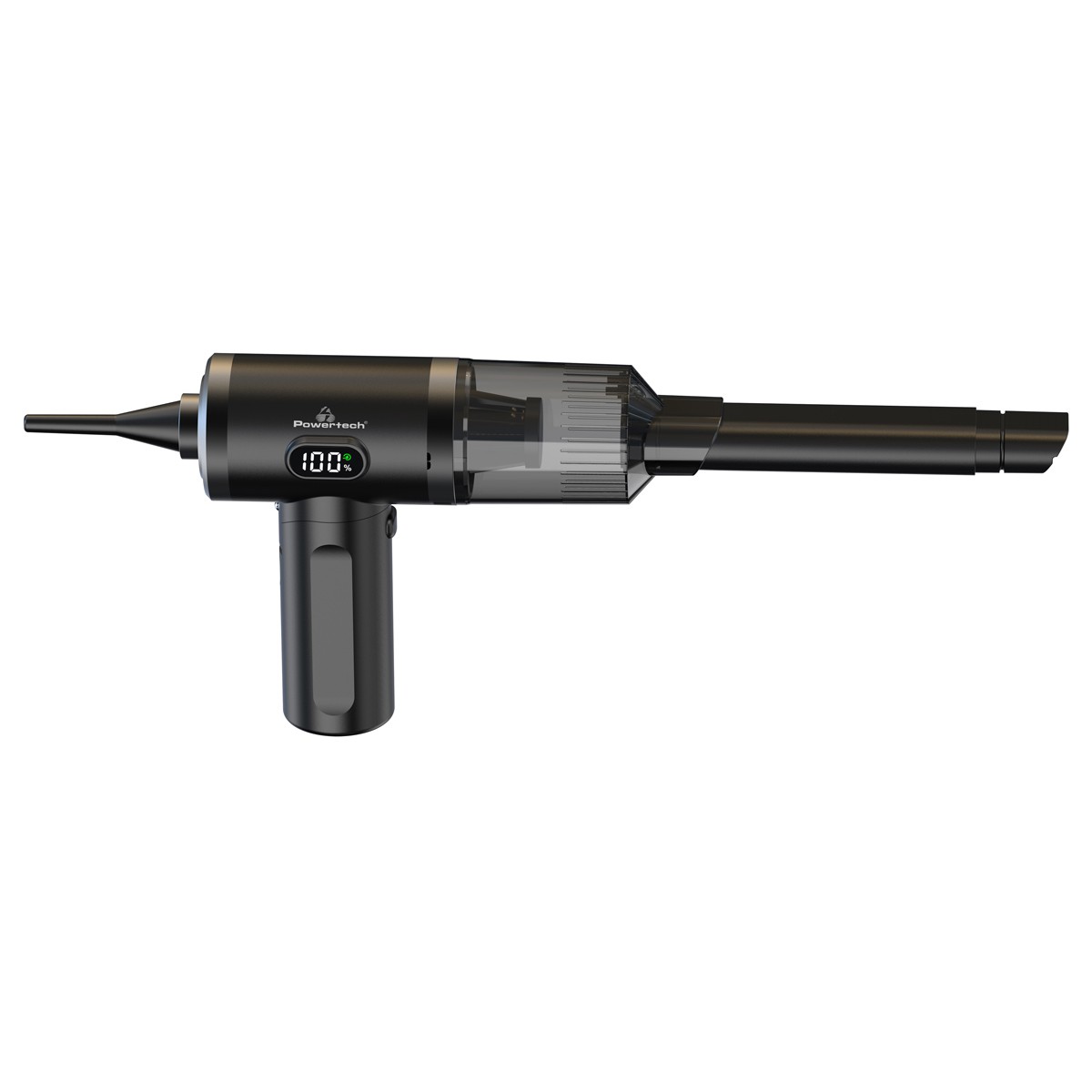 POWERTECH 2 σε 1 σκουπάκι χειρός & air duster PT-1576, 50W, 3600mAh, μαύρο