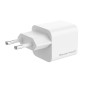 POWERTECH φορτιστής τοίχου PT-1577 με καλώδιο, USB-C, 65W, GaN, AVS, λευκός