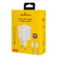 POWERTECH φορτιστής τοίχου PT-1577 με καλώδιο, USB-C, 65W, GaN, AVS, λευκός