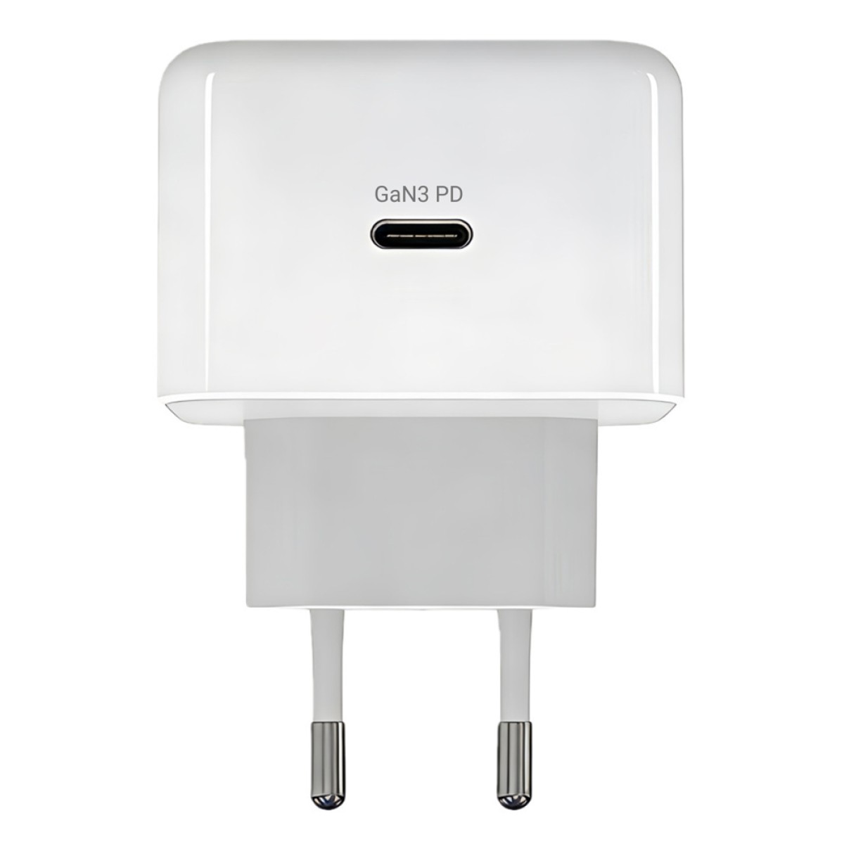 POWERTECH φορτιστής τοίχου PT-1581 με καλώδιο, USB-C, 40 έως 60W, GaN, AVS, λευκός