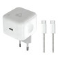 POWERTECH φορτιστής τοίχου PT-1581 με καλώδιο, USB-C, 40 έως 60W, GaN, AVS, λευκός