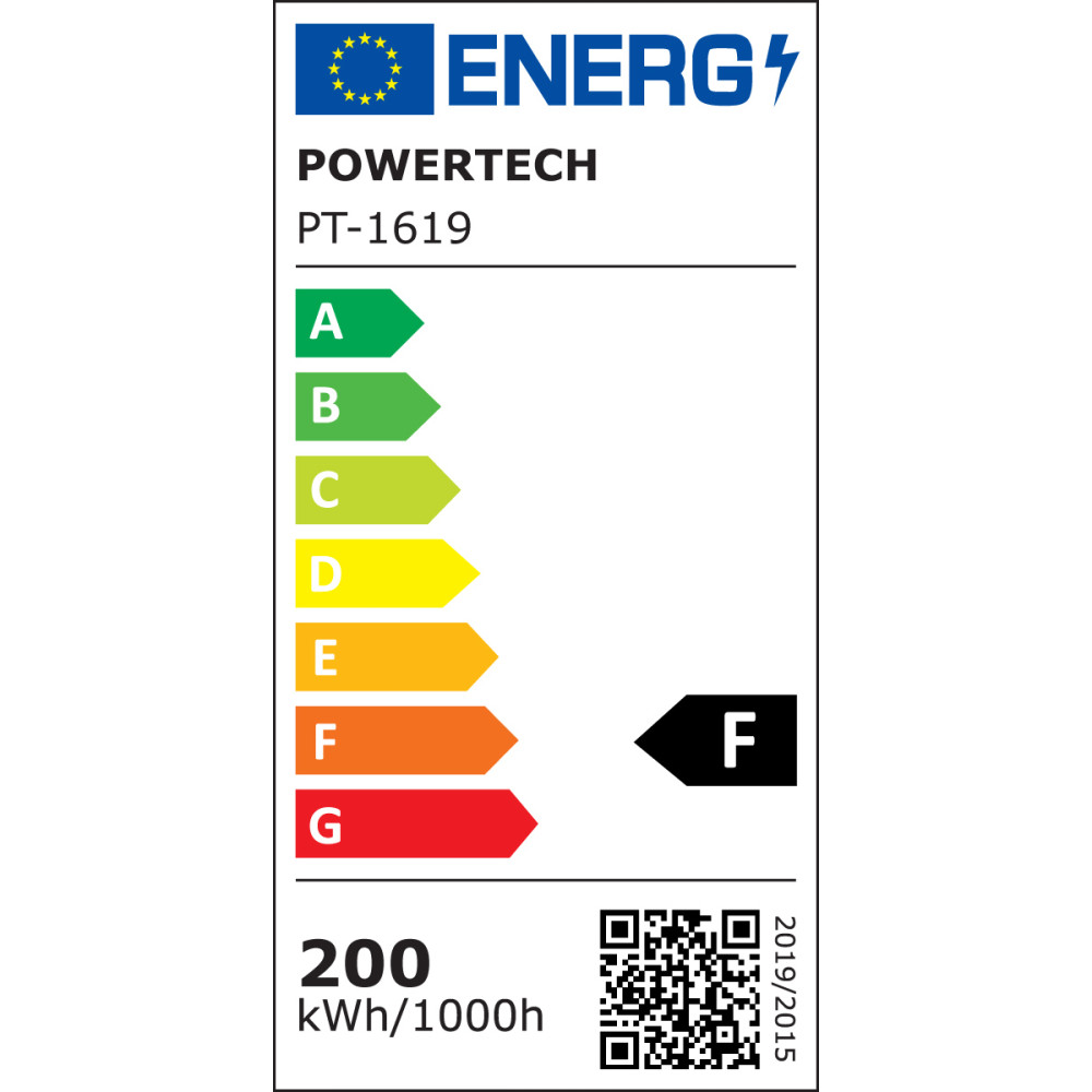 POWERTECH LED προβολέας PT-1619, 200W, 4000K, 18000lm, IP66, 6KV
