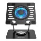 POWERTECH βάση & ψύξη laptop PT-1630 έως 17", 110mm LED fan, μεταλλική, μαύρη