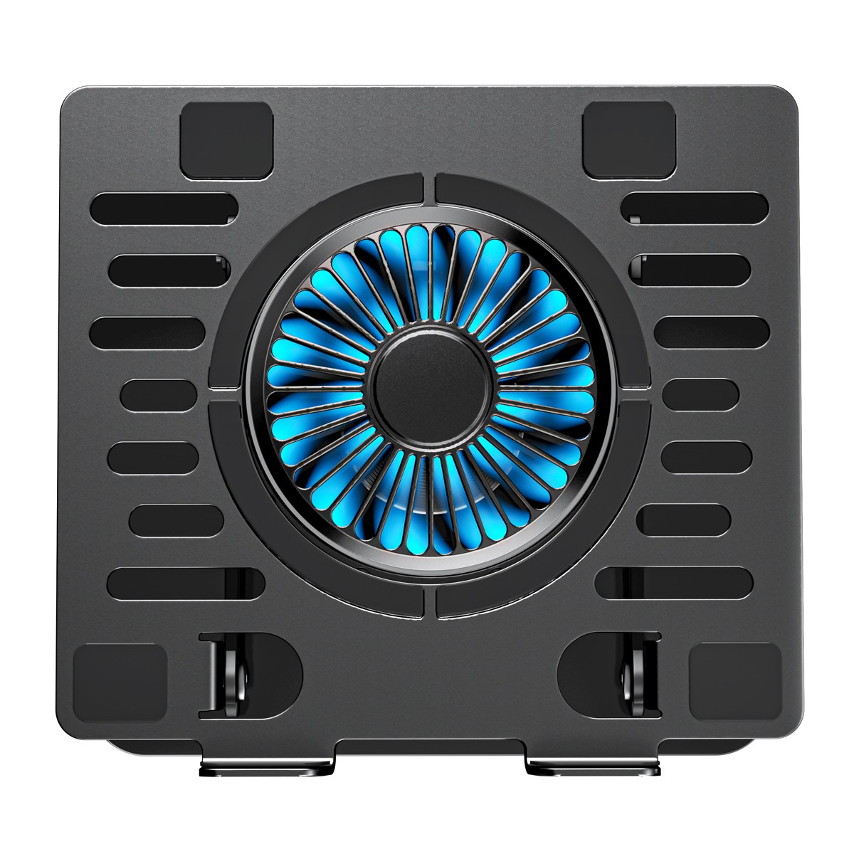 POWERTECH βάση & ψύξη laptop PT-1630 έως 17", 110mm LED fan, μεταλλική, μαύρη