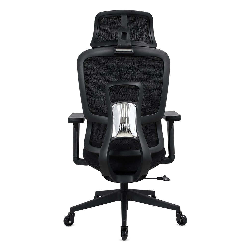 POWERTECH καρέκλα γραφείου PT-1633 με μπράτσα και ανάκλιση, ρυθμιζόμενο ύψος, μαύρη