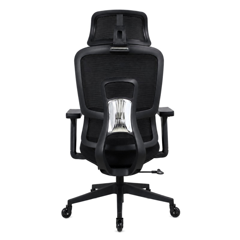 POWERTECH καρέκλα γραφείου PT-1633 με μπράτσα και ανάκλιση, ρυθμιζόμενο ύψος, μαύρη