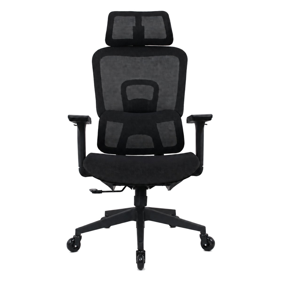 POWERTECH καρέκλα γραφείου PT-1633 με μπράτσα και ανάκλιση, ρυθμιζόμενο ύψος, μαύρη