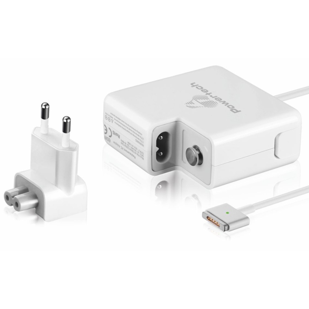 POWERTECH φορτιστής laptop PT-289 για Apple, 60W, 16.5V/3.65A, λευκός
