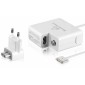 POWERTECH τροφοδοτικό laptop PT-289 για Apple, 60W, 16.5V/3.65A, λευκό