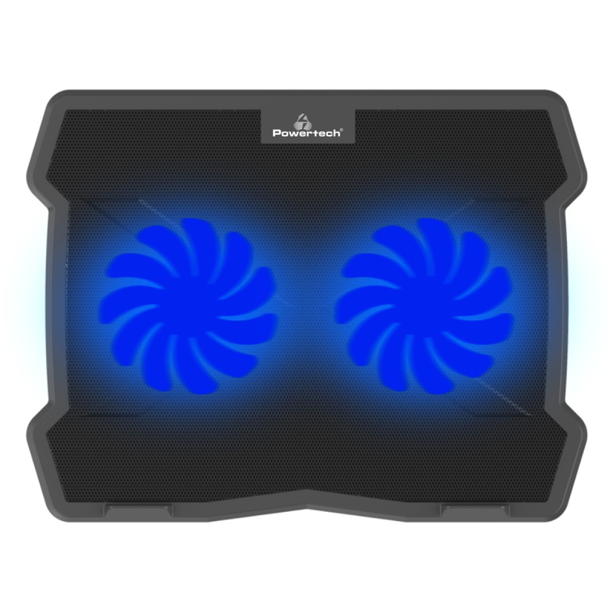 POWERTECH Βάση & ψύξη laptop PT-930, έως 15.6", 2x 125mm fan, LED, μαύρο