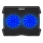POWERTECH Βάση & ψύξη laptop PT-930, έως 15.6", 2x 125mm fan, LED, μαύρο