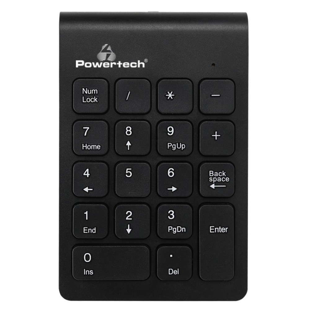 POWERTECH ασύρματο αριθμητικό πληκτρολόγιο PT-939, 2.4GHz, μαύρο