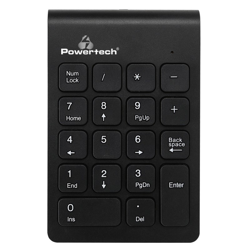 POWERTECH ασύρματο αριθμητικό πληκτρολόγιο PT-939, 2.4GHz, μαύρο