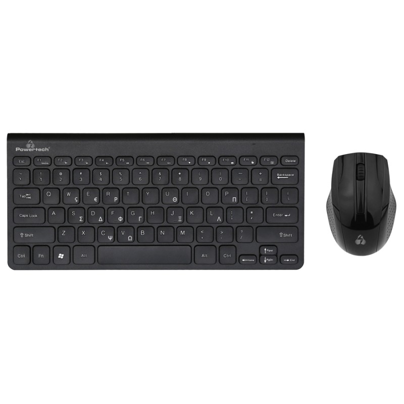 POWERTECH set ποντίκι & πληκτρολόγιο PT-940, ασύρματο, 1200DPI, μαύρο