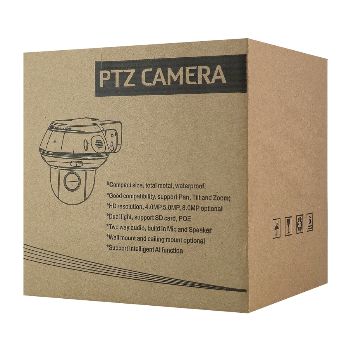 LONGSE IP κάμερα PT3DK4XGL500, 5MP, 3.35-10.05mm, 4x zoom, IP66, PoE, PTZ