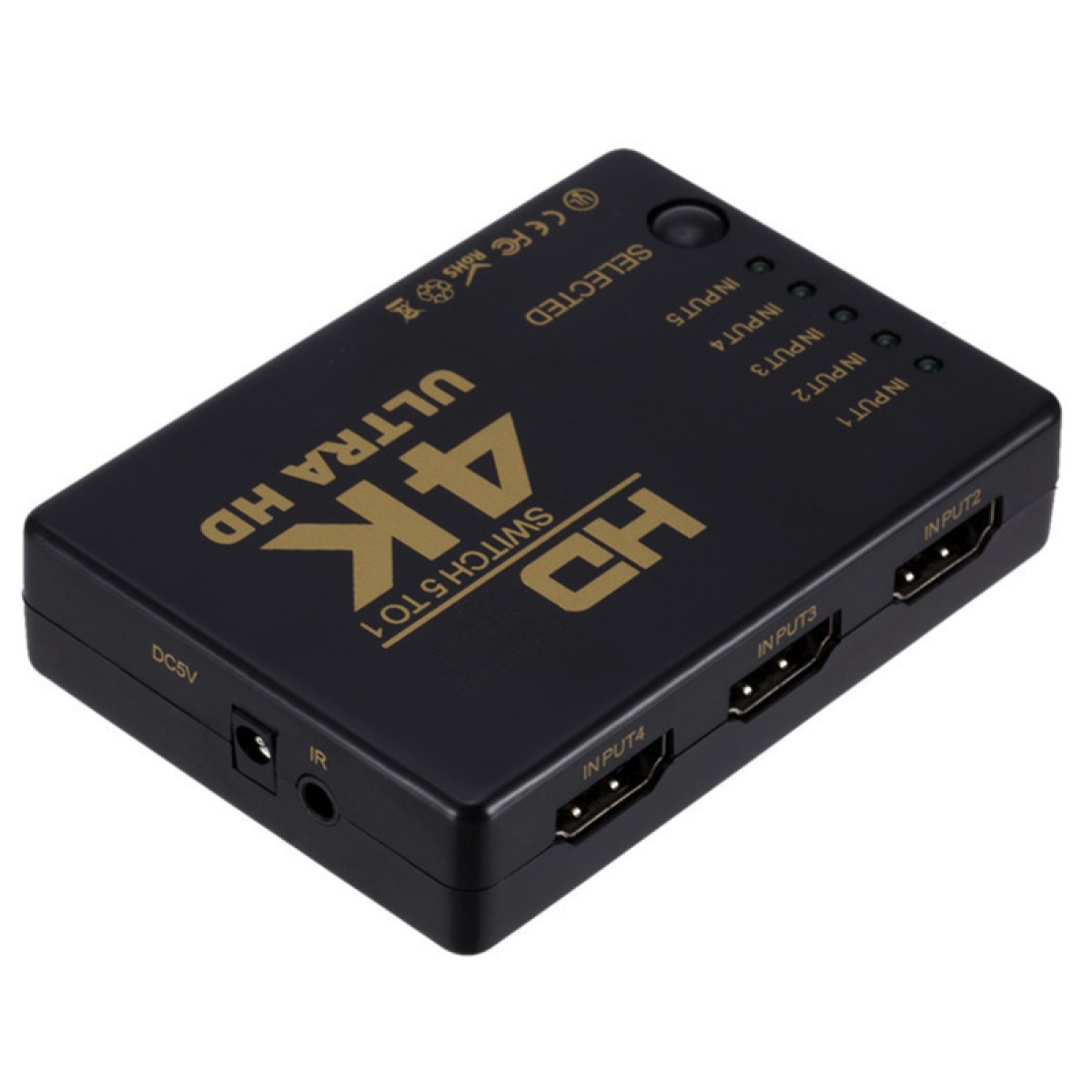 POWERTECH HDMI Amplifier Switch 5 in 1 PTH-052, 4K, 3D, Remote Control