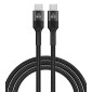 POWERTECH καλώδιο USB-C PTR-0131, PD 60W, copper, 60cm, μαύρο