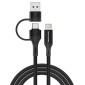 POWERTECH καλώδιο USB & USB-C σε Lightning PTR-0159, PD 27W, copper, 1.5m, μαύρο