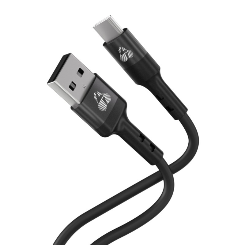 POWERTECH καλώδιο USB-C σε USB PTR-0161, σιλικόνης, 60W, 480Mbps, 1m, μαύρο