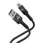 POWERTECH καλώδιο USB-C σε USB PTR-0161, σιλικόνης, 60W, 480Mbps, 1m, μαύρο