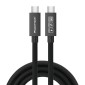 POWERTECH καλώδιο USB-C PTR-0165, USB4, 240W, 40Gbps, 8K/60Hz, 1m, μαύρο