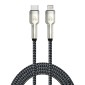 POWERTECH καλώδιο Lightning σε USB-C PTR-0200, PD 27W, 480Mbps, 1m, μαύρο/γκρι