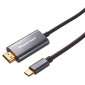 POWERTECH καλώδιο USB-C σε HDMI PTR-0209, 4K/30Hz, 10 Gbps, 1m, μαύρο