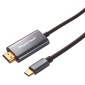 POWERTECH καλώδιο USB-C σε HDMI PTR-0210, 4K/30Hz, 10 Gbps, 2m, μαύρο