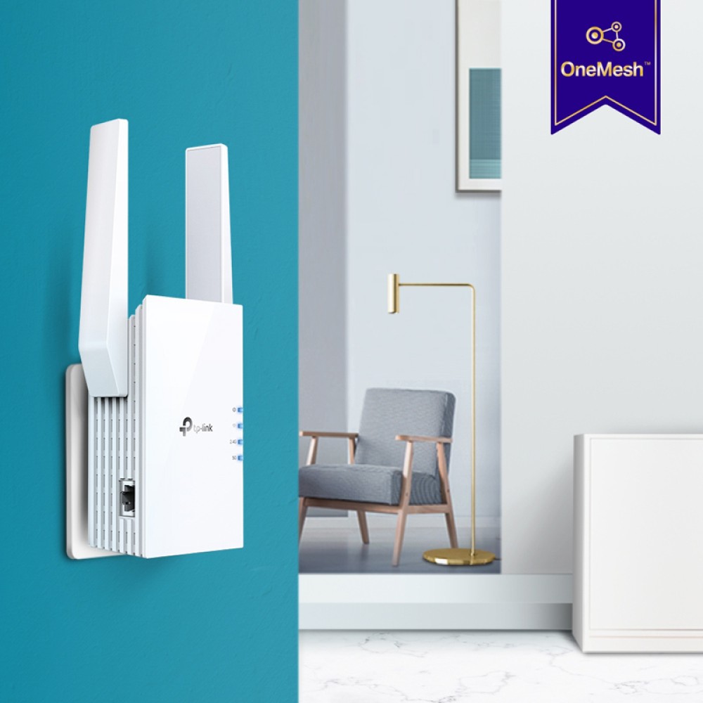 TP-LINK range extender RE605X, AX1800 dual band, WiFi 6, mesh, Ver 2.0