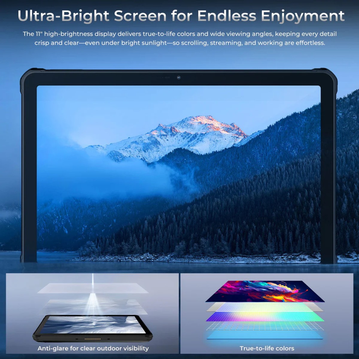 OUKITEL tablet RT10, 11", 12/512GB, 25000mAh, IP68/IP69K/MIL-STD-810H, 5G, μαύρο