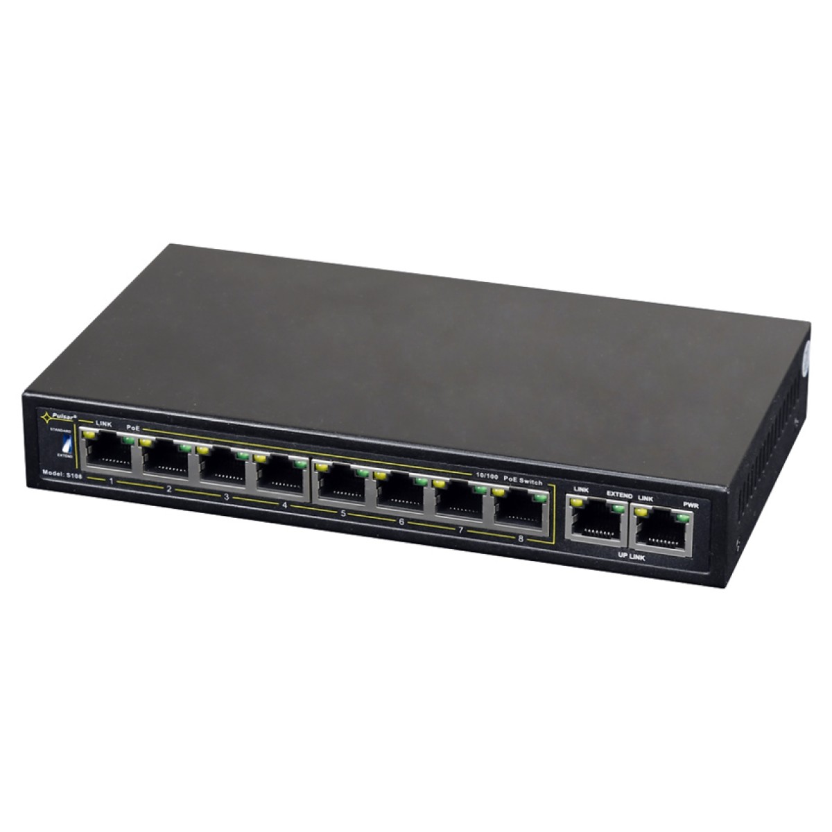 PULSAR PoE Ethernet Switch S108-90W, 10x ports 10/100Mb/s
