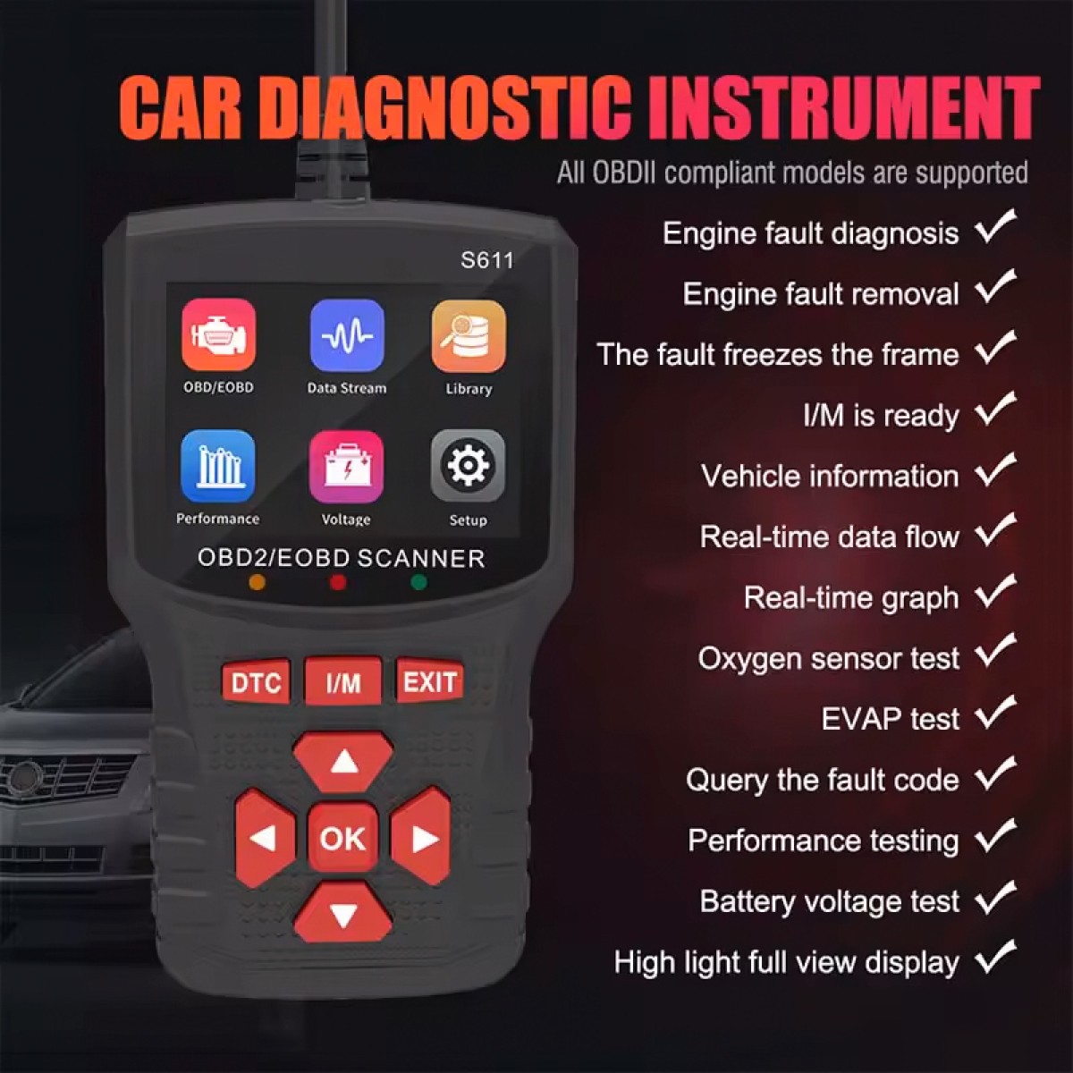NOYAFA διαγνωστικό αυτοκινήτου OBD II/EOBD S611