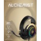 SADES gaming headset Alchemist, USB σύνδεση, 50mm, V7.1 surround, ENC, RGB, multi-platform, μαύρο