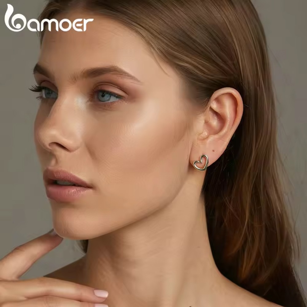 BAMOER σκουλαρίκια καρφωτά SCE1769, ασήμι 925, ασημί