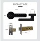 SECUKEY ηλεκτροπύρος D100-BT, συνδυασμού & fingerprint, μαύρος