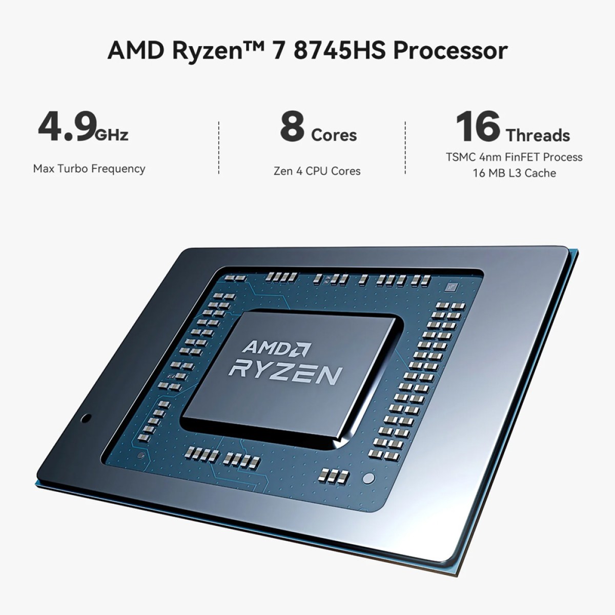 BEELINK mini PC SER8, AMD Ryzen 7 8745HS, 16GB, 512GB M.2, Windows 11 Pro