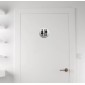 SEILFLECHTER πινακίδα WC γυναικών/ανδρών 972069, αυτοκόλλητη, Φ75mm