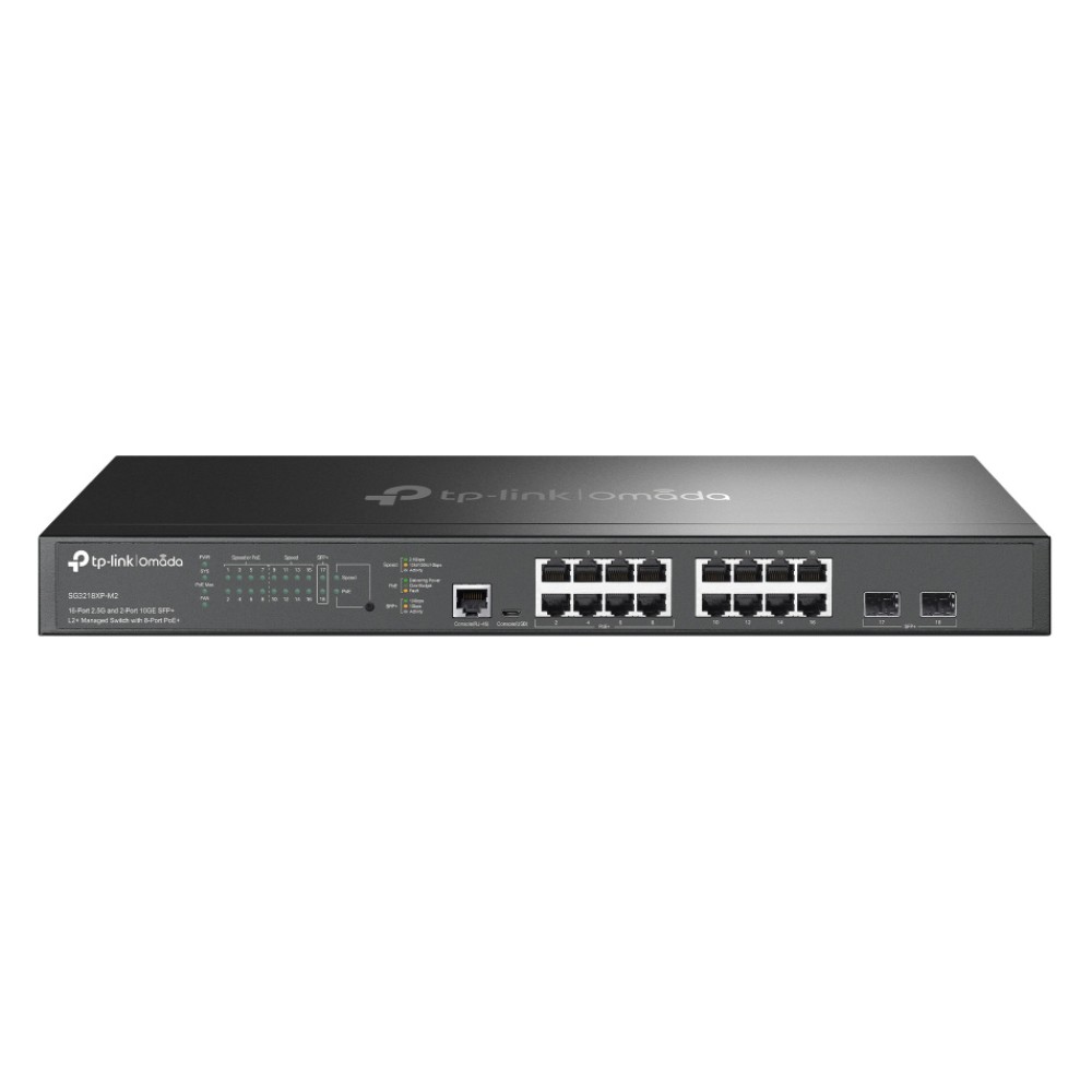 TP-LINK L2+ managed switch SG3218XP-M2, 16x 2.5Gbps θύρες, PoE+, V1.0