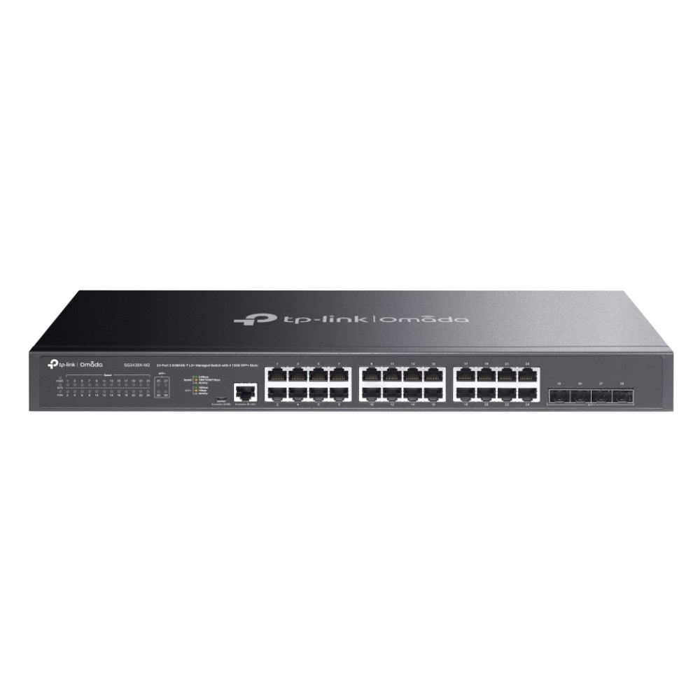 TP-LINK L2+ managed switch SG3428X-M2, 24x 2.5Gbps θύρες, V1.20