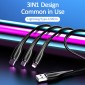 USAMS καλώδιο USB σε USB-C/Lightning/Micro USB US-SJ374, 2A, 1m, μαύρο