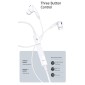 USAMS earphones με μικρόφωνο EP-41, 3.5mm, 10mm, 1.2m, λευκά