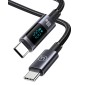 USAMS καλώδιο USB-C σε USB-C US-SJ671, 100W, 480Mbps, 1.2m, μαύρο