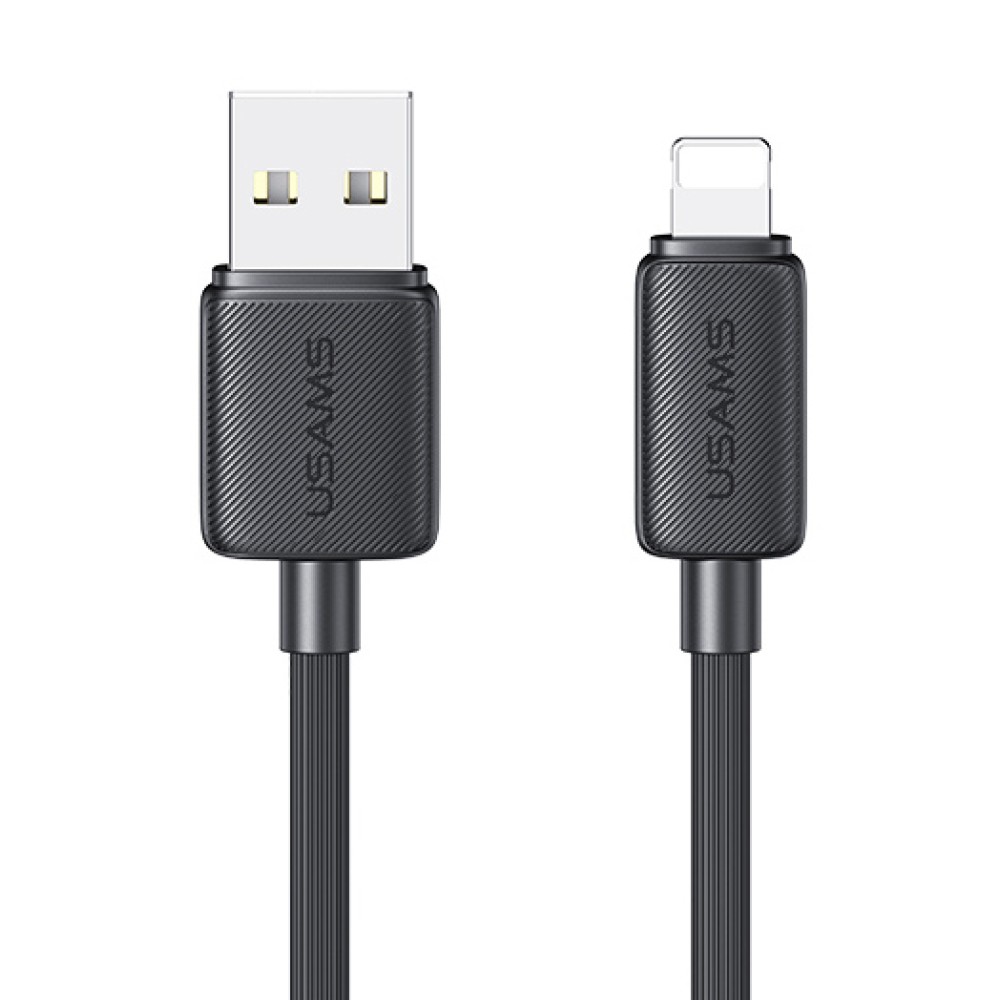 USAMS καλώδιο Lightning σε USB US-SJ689, 2.4A, 480Mbps, 1m, μαύρο