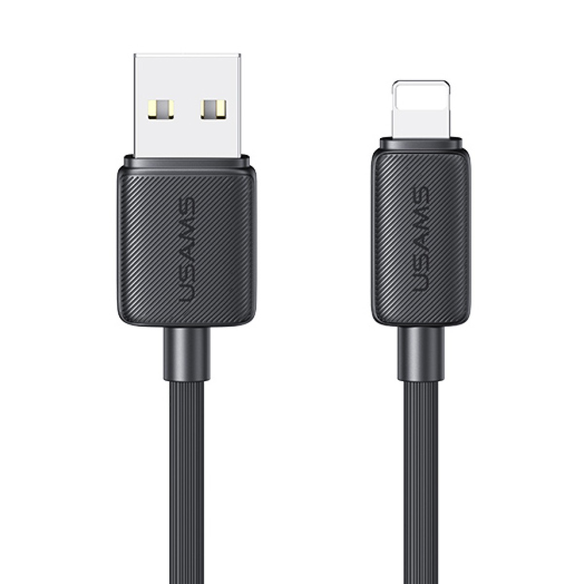 USAMS καλώδιο Lightning σε USB US-SJ689, 2.4A, 480Mbps, 1m, μαύρο