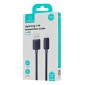 USAMS καλώδιο Lightning σε USB US-SJ689, 2.4A, 480Mbps, 1m, μαύρο