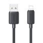 USAMS καλώδιο Lightning σε USB US-SJ689, 2.4A, 480Mbps, 1m, μαύρο