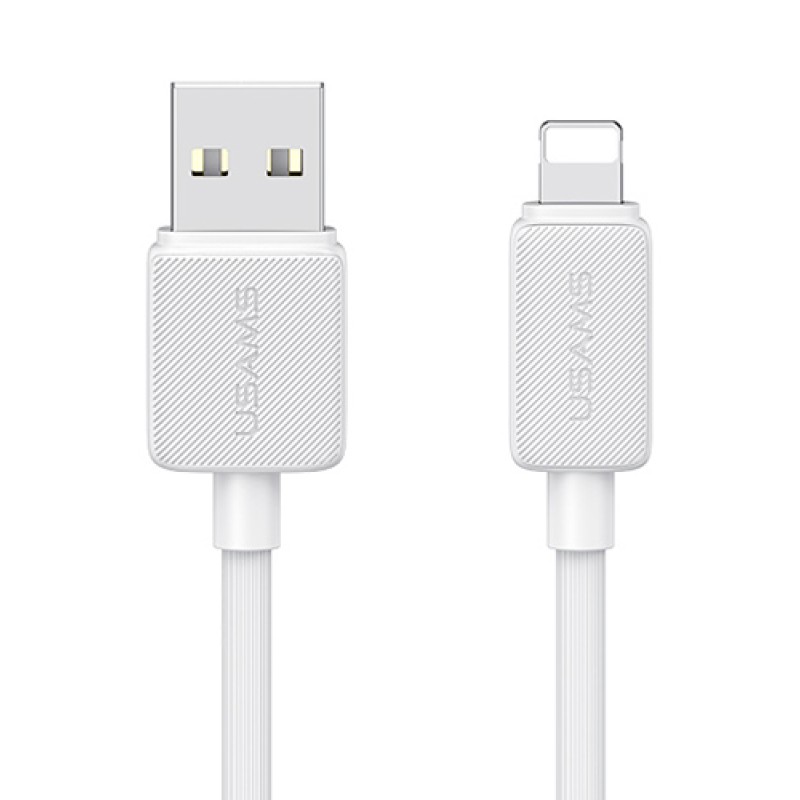 USAMS καλώδιο Lightning σε USB US-SJ689, 2.4A, 480Mbps, 1m, λευκό