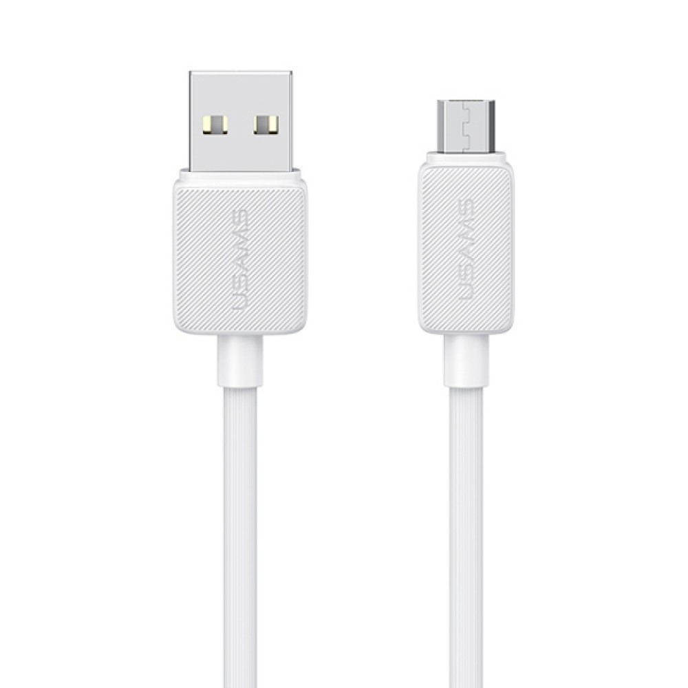 USAMS καλώδιο micro USB σε USB US-SJ690, 2A, 480Mbps, 1m, λευκό