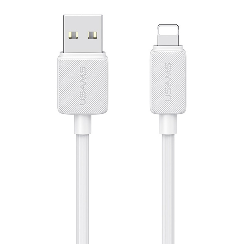 USAMS καλώδιο Lightning σε USB US-SJ694, 2.4A, 480Mbps, 2m, λευκό