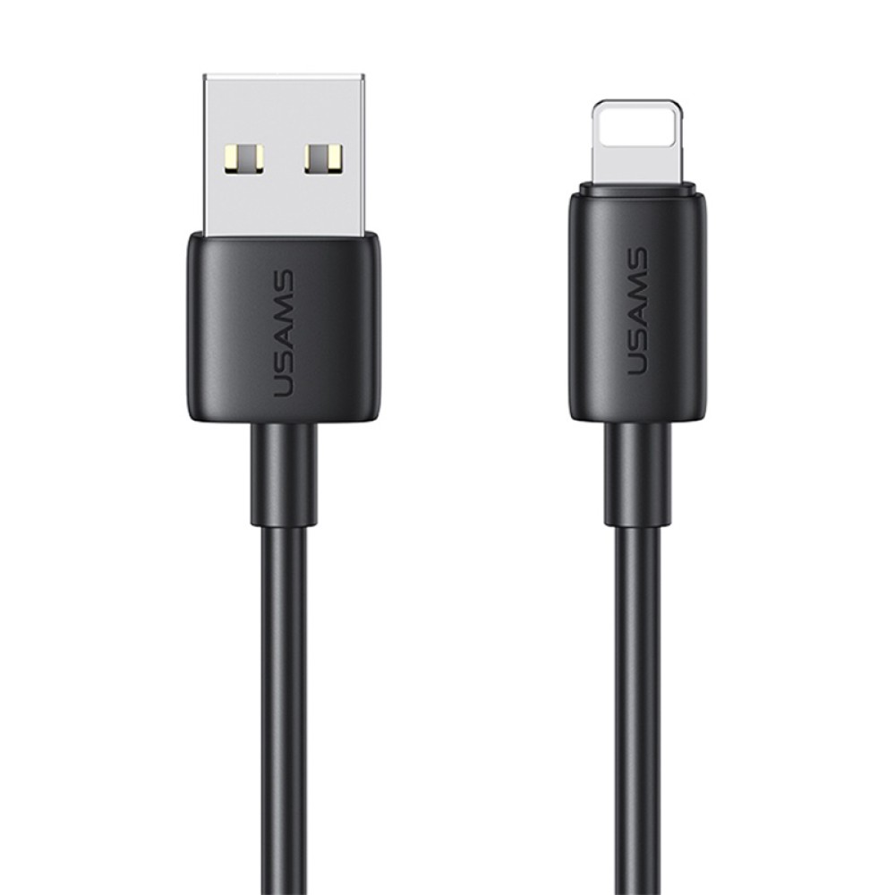 USAMS καλώδιο Lightning σε USB US-SJ709, 2.4A, 480Mbps, 1m, μαύρο